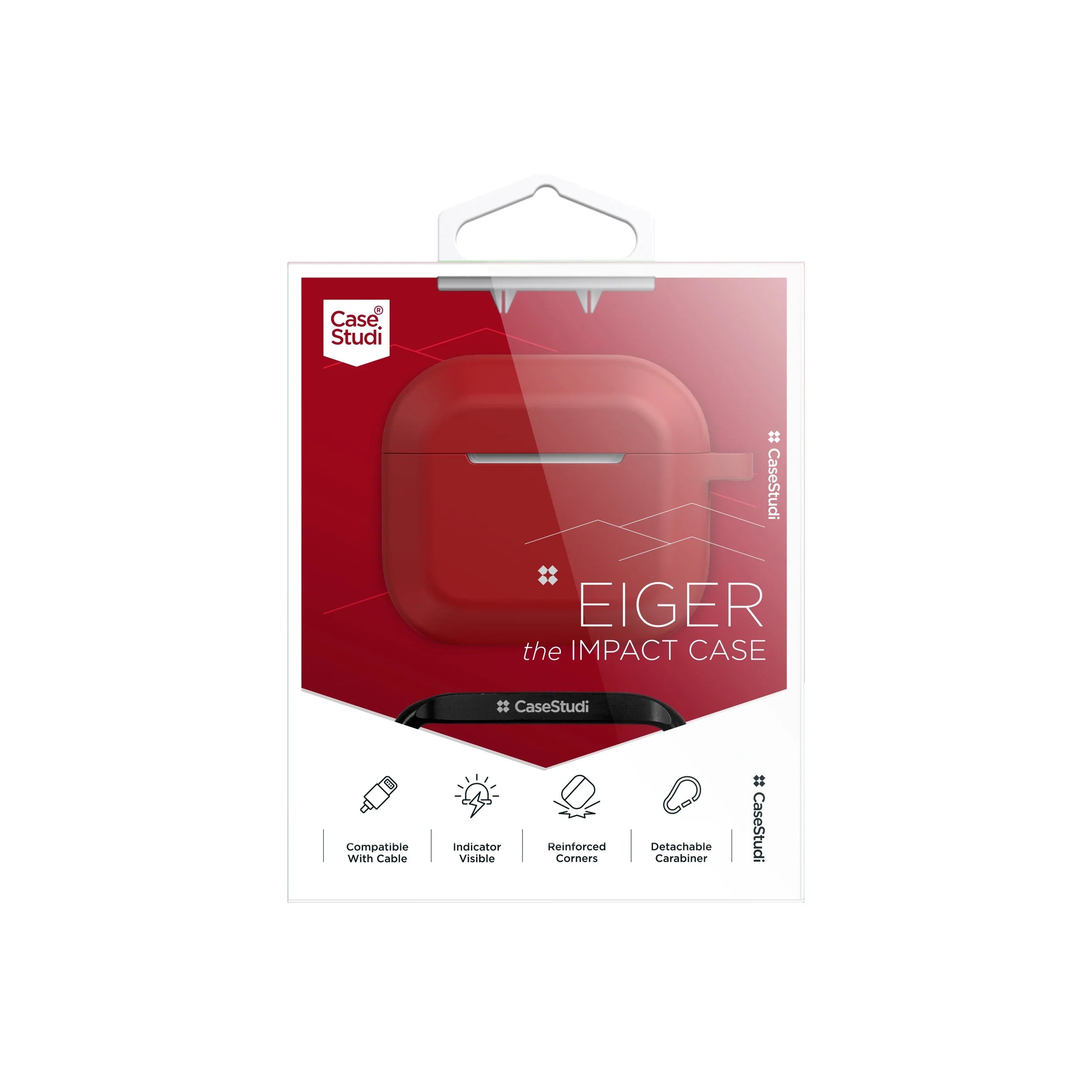Casestudi Eiger Series Case For Airpods 3 - Red - Tashqila Casestudi Eiger Series Case For Airpods 3 - Red - Tashqila